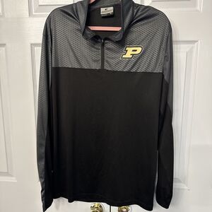 Men's Colosseum Black‎ Purdue Boilermakers Tortugas Logo Quarter-Zip Jacket XL